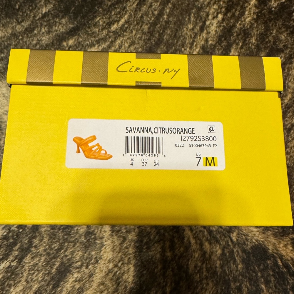 CIRCUS NY Sam Edelman Savanna Strappy Sandal orange citrus - Picture 6 of 6